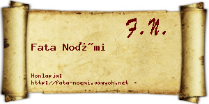 Fata Noémi névjegykártya